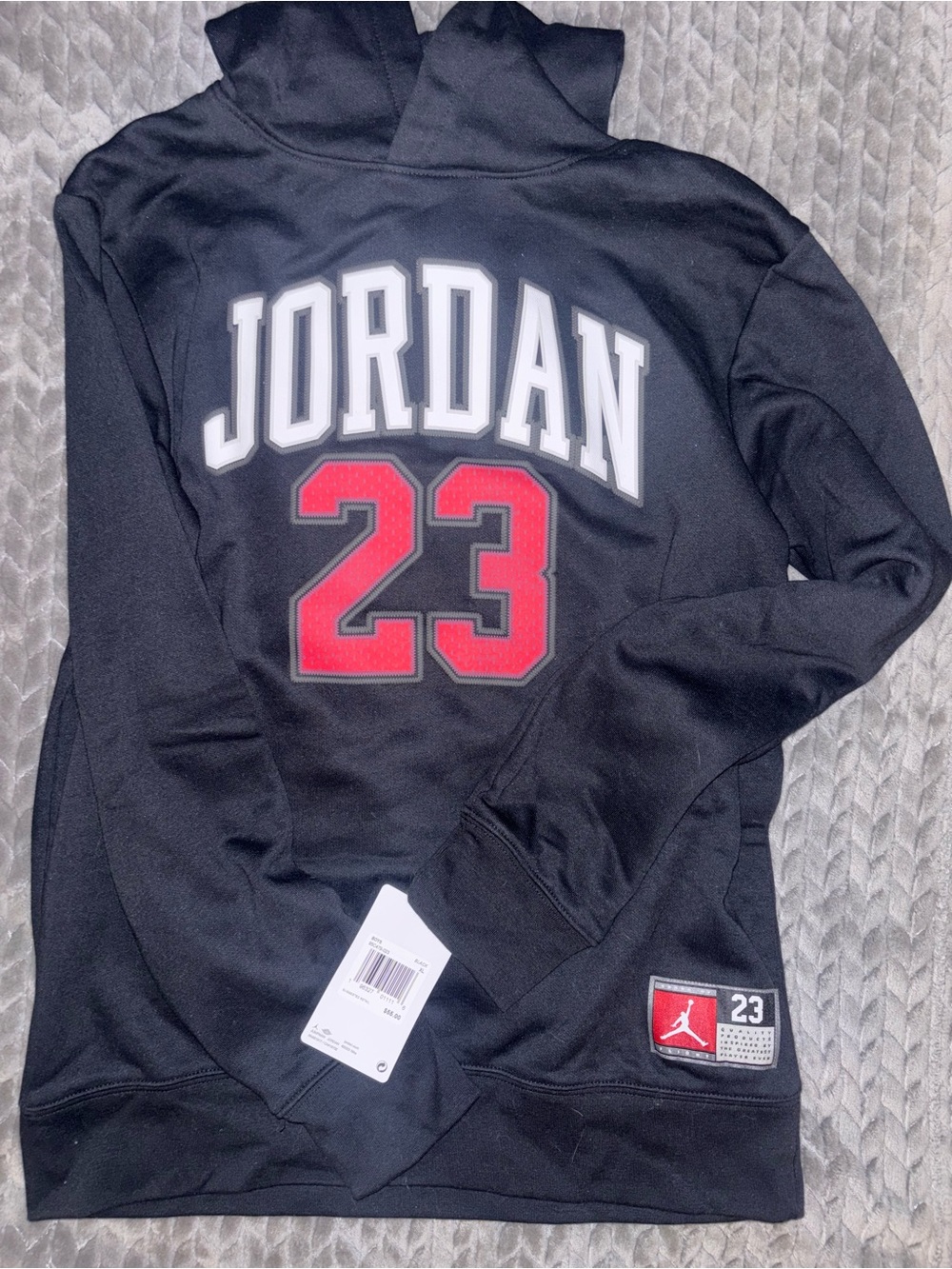 Jordan 23 Black Hoodie - Boy’s Pullover Sweatshirt
